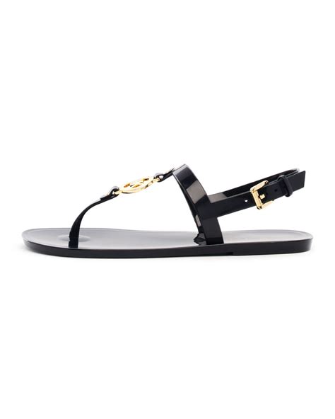 michael kors sondra jelly sandal black|michael kors jelly thong sandals.